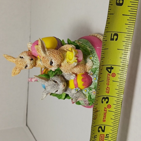 AGC American Greetings Color Your Easter Happy Bunny Rabbits Figurine Eggs 1998 - Picture 9 of 10